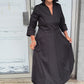 Uptown Bubble Dress Black Long Dress