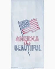 Patriotic America The Beautiful Kitchen Towel