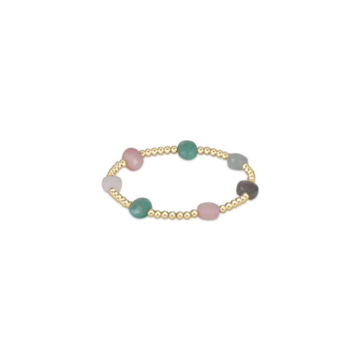 Admire Gold 3mm Bead Bracelet-Gemstone