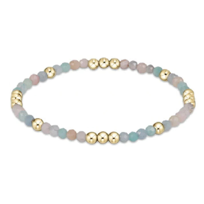 Worthy Pattern 3mm Bead Bracelet-Gemstone