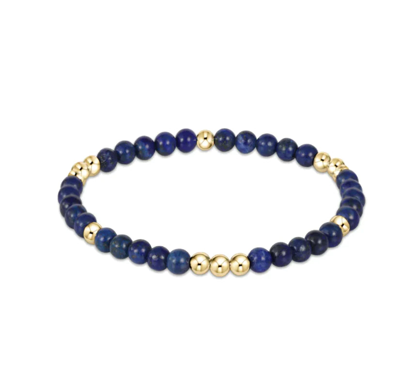 Worthy Pattern 3mm Bead Bracelet-Gemstone