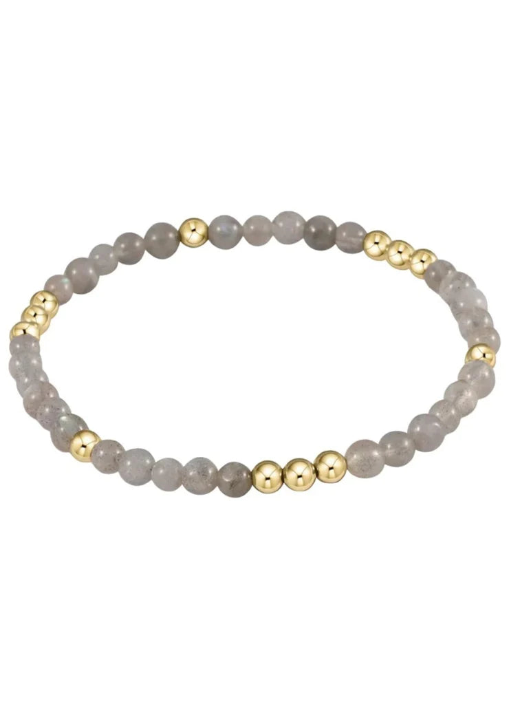 Worthy Pattern 3mm Bead Bracelet-Gemstone