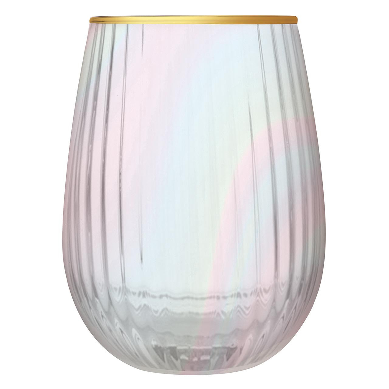 Beveled Stemless Glass