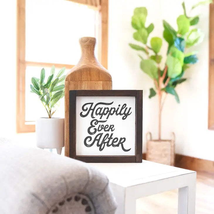 Happily Ever After Wooden Sign