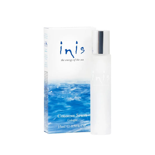 15ml, travel size Inis cologne spray, made from seaweed extracts, jojoba oil, and vitamen e.