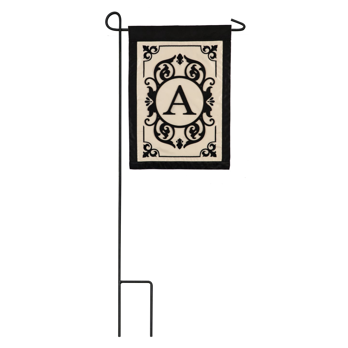 Cambridge Monogram Garden Applique Flag