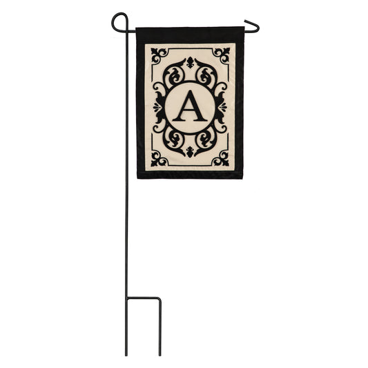 Cambridge Monogram Garden Applique Flag