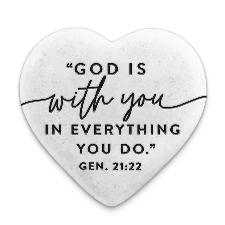 Scripture Heart Stone