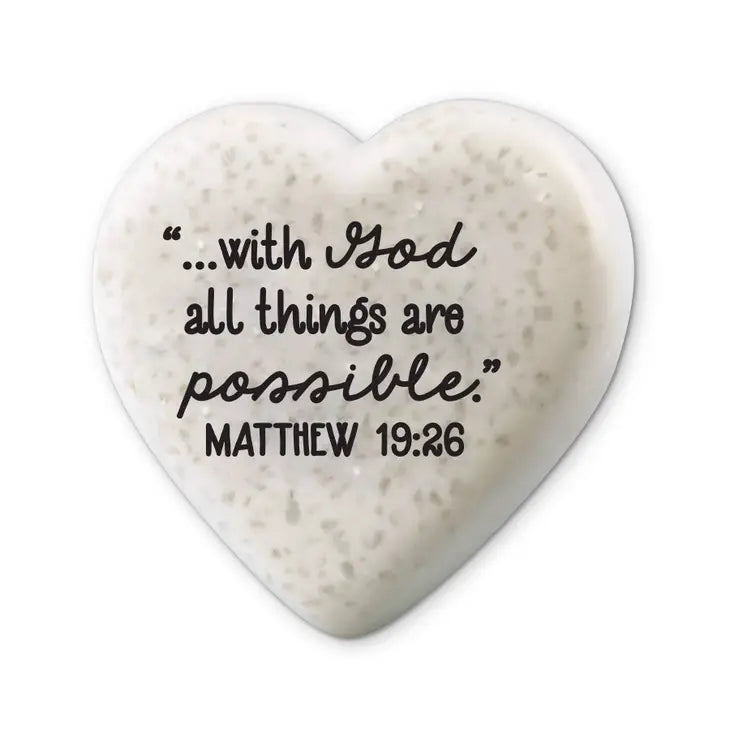 Scripture Heart Stone