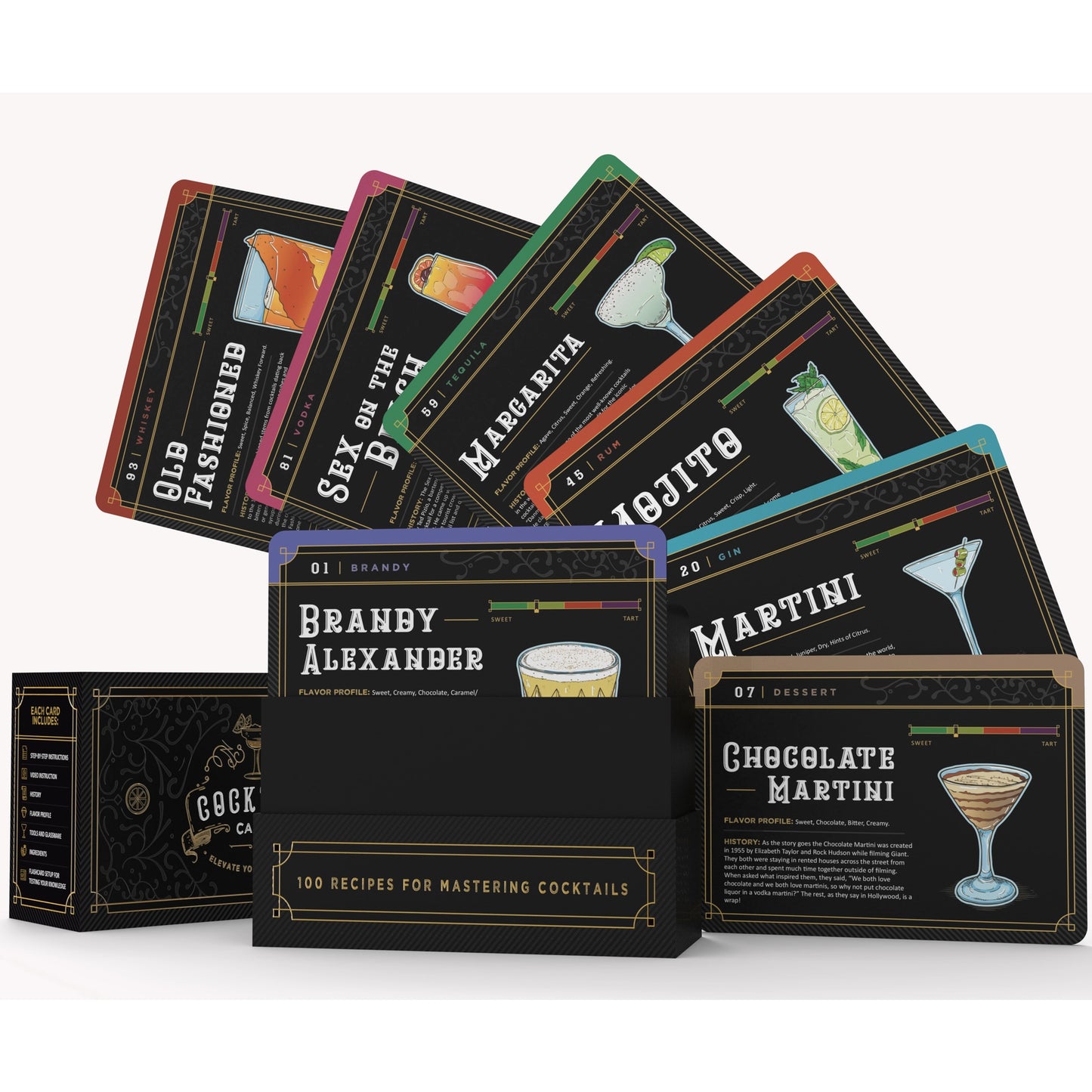 Cocktail Cards - 100 Cocktail Flashcards