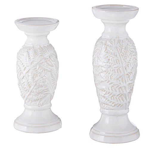 Leaf Embossed Candle Holders