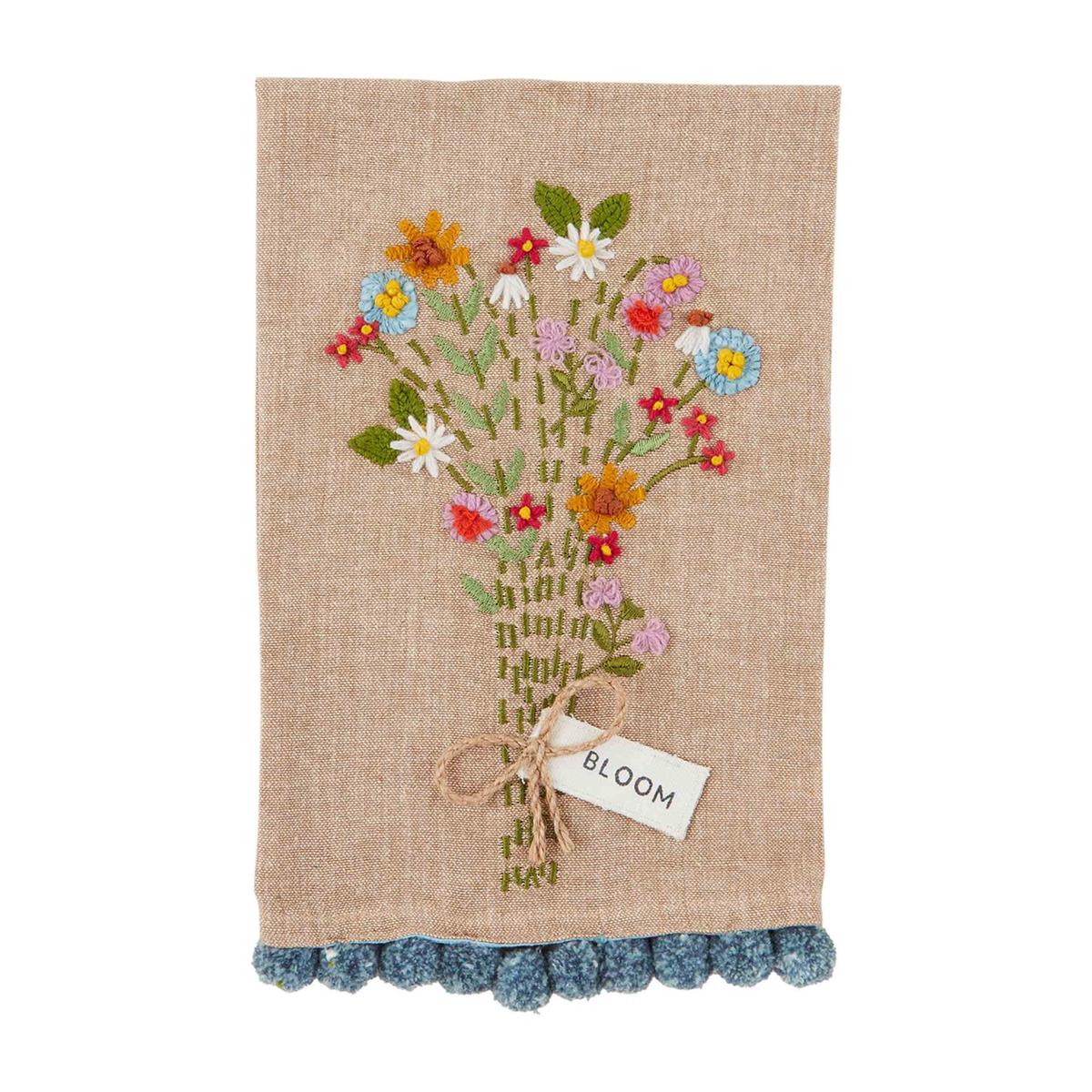 Embroidered Floral Towels