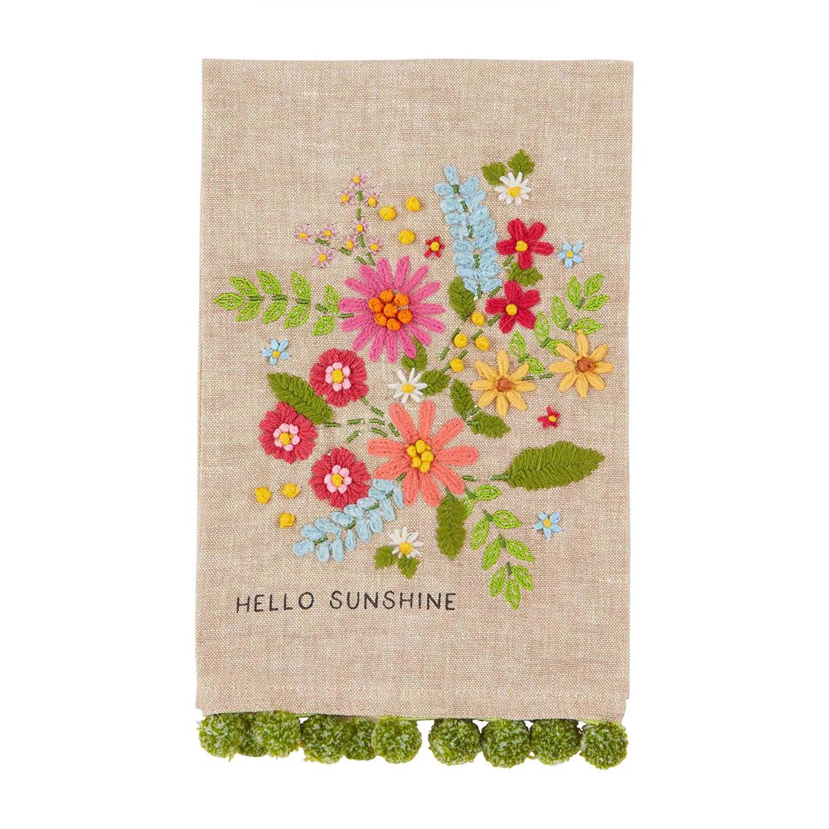 Embroidered Floral Towels