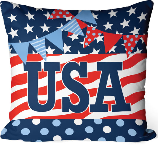 Patriotic Patterns Pillow