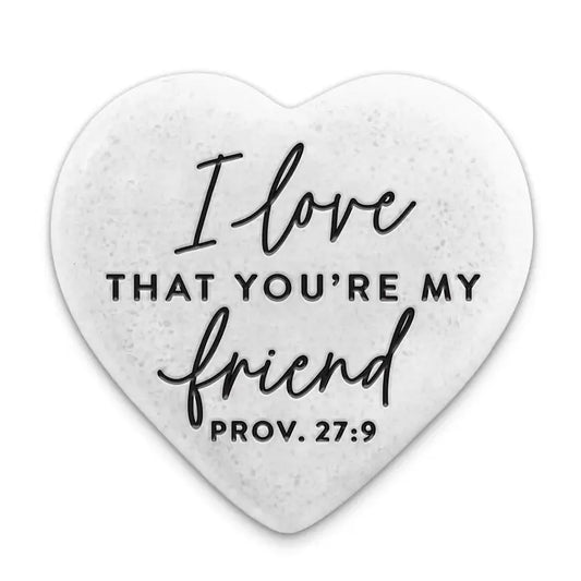 Scripture Heart Stone