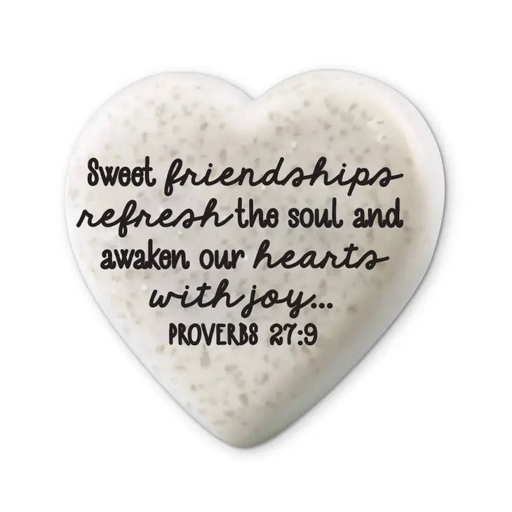 Scripture Heart Stone