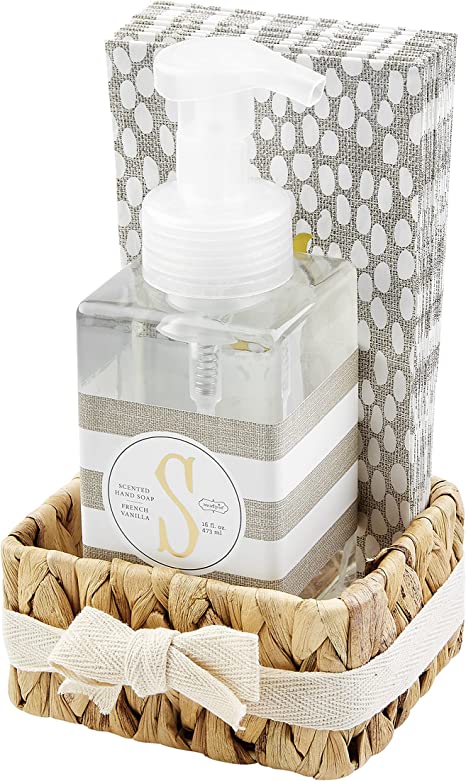 Initial Soap & Towel Basket Set