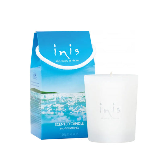 Inis scented candle, made from seaweed extracts, jojoba oil, and vitamen e.