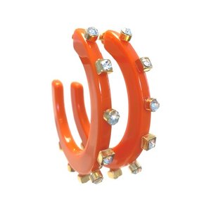 Orange City Girl Jewel Small Hoops