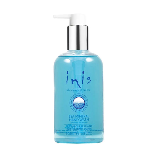 Inis sea mineral hand wash, made from seaweed extracts, jojoba oil, and vitamen e.