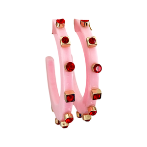 Valentine's Pink City Girl Jewel Hoop