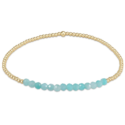 Gold Bliss 2mm Bead Bracelet-Gemstone