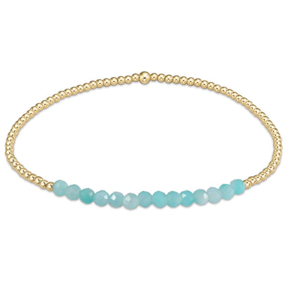 Gold Bliss 2mm Bead Bracelet-Gemstone