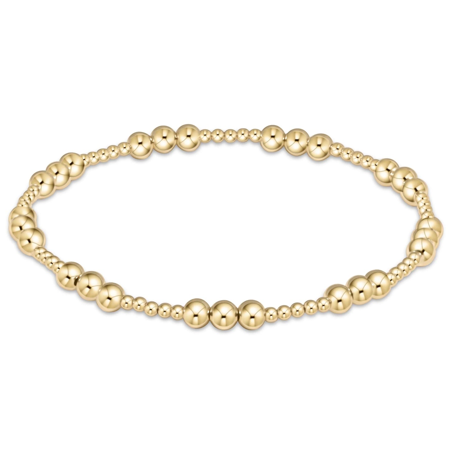 Classic Joy Pattern Gold Bead Bracelet