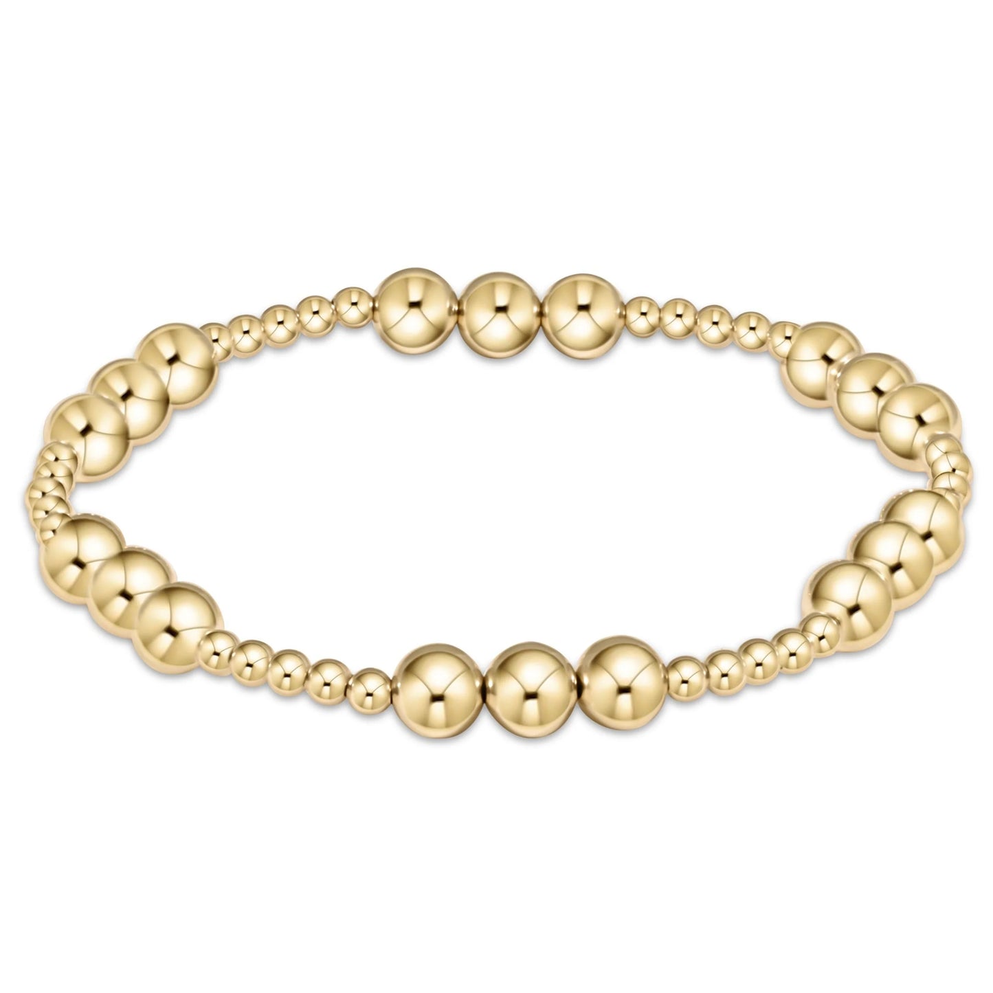 Classic Joy Pattern Gold Bead Bracelet