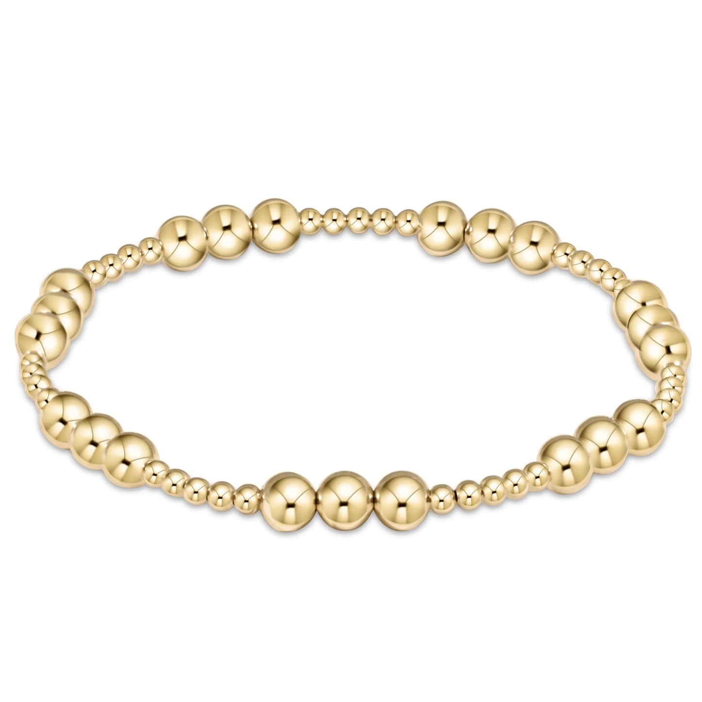 Classic Joy Pattern Gold Bead Bracelet