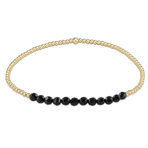 Gold Bliss 2mm Bead Bracelet-Gemstone