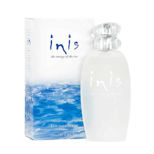 Inis 3.3 fluid ounce cologne spray, made from seaweed extracts, jojoba oil, and vitamen e.