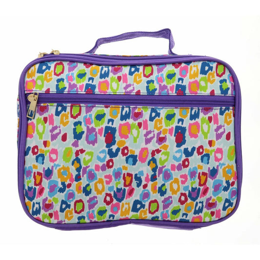 Multi-Colored Cheetah Lunchbox with purple detail