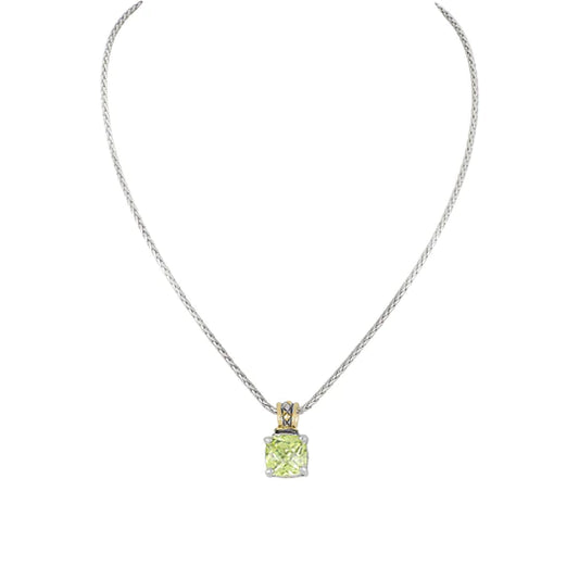 Peridot Cushion 16 in Chain