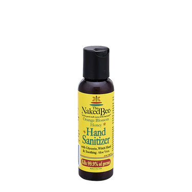 Small Container of Naked Bee Hand Sanitizer. Orange Honey Blossom Scent