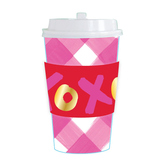 XOXO Pink Paid Coffee Cup Set