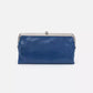 Dark Blue Clasp Leather Wallet 
