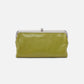 Army Green Metal Clasp Leather Wallet