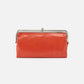 Red Metal Clasp Leather Wallet