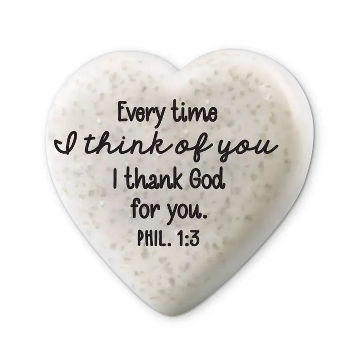 Scripture Heart Stone