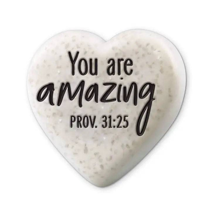 Scripture Heart Stone