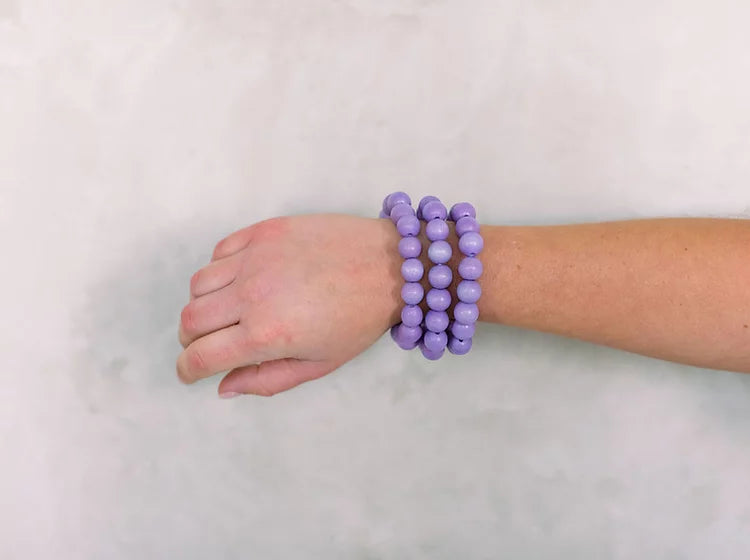 Lavender purple beaded Caroline bracelet