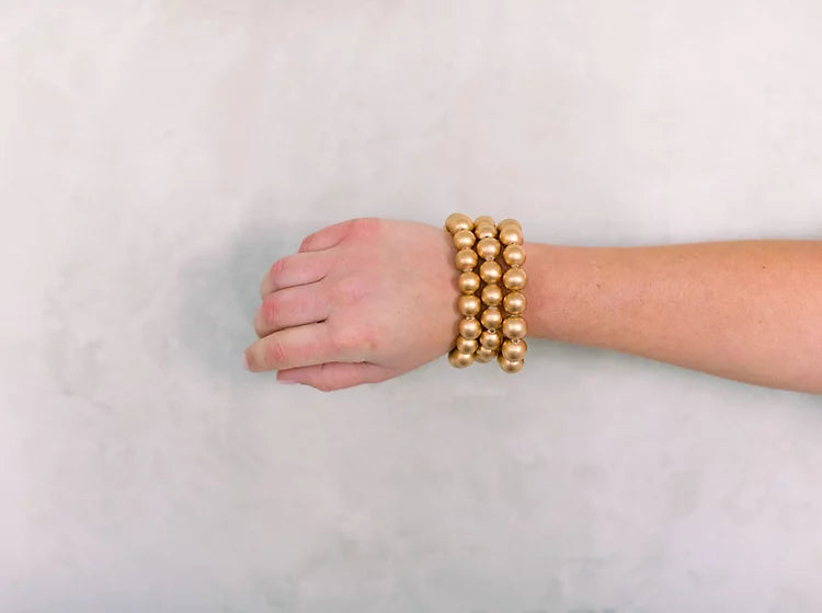 Gold Caroline beaded bracelet