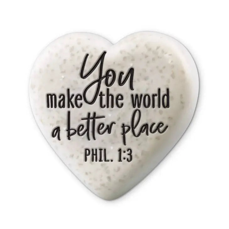 Scripture Heart Stone