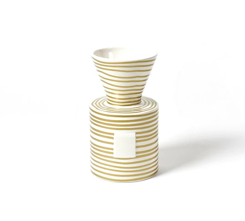Gold Stripe Mini Vase