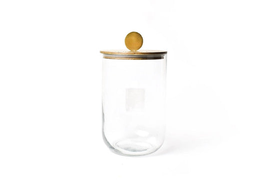 Wooden Lid Glass Jar