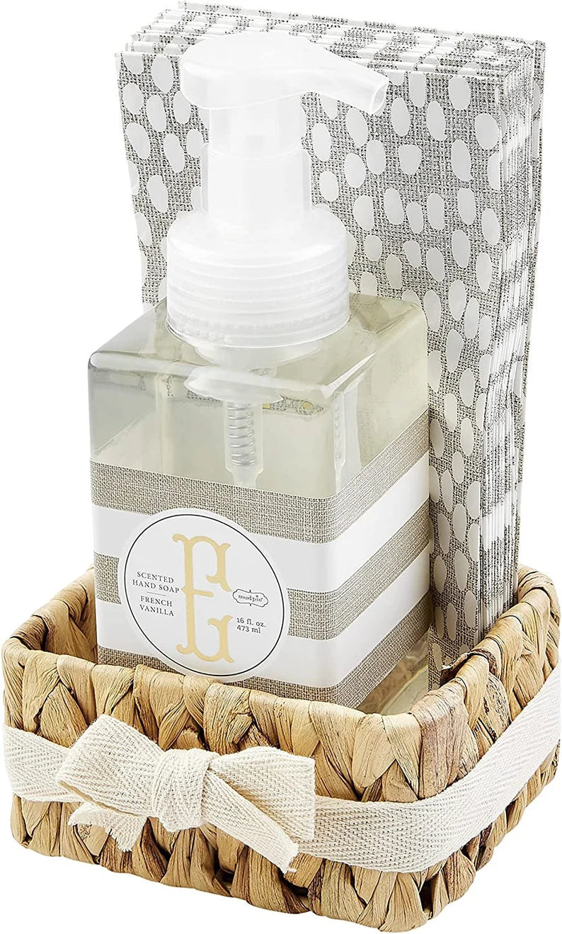 Initial Soap & Towel Basket Set