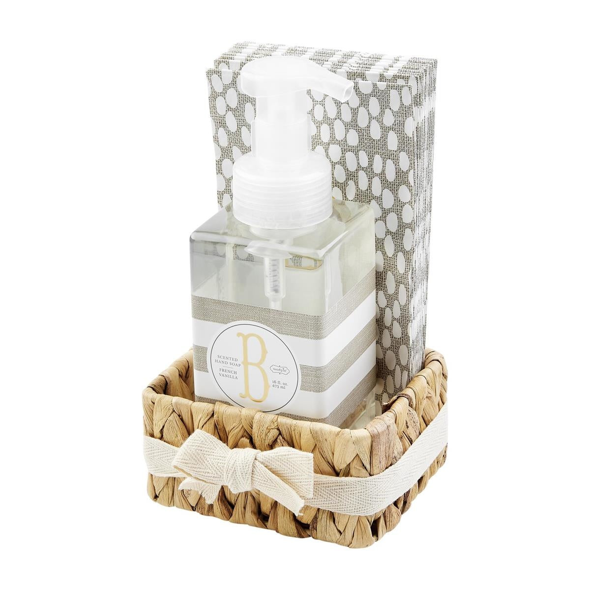 Initial Soap & Towel Basket Set