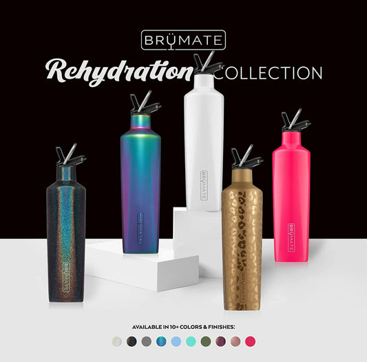 Brumate Rehydration Water bottles in multiple colors 