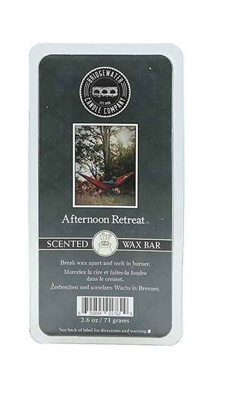 Afternoon retreat scented wax bar, made by Bridgewater Candle Company, wax is beige. 